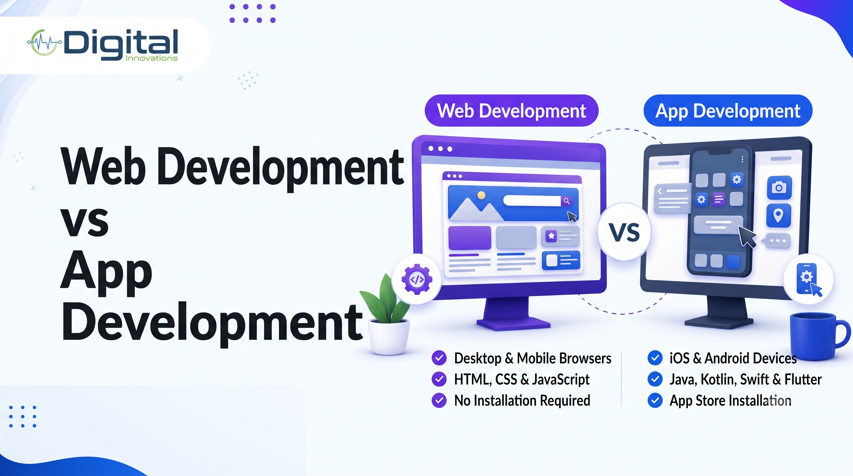Web Development vs App Development comparison